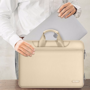 Tech-Protect Pocket 15-16 nešiojamojo kompiuterio krepšys - smėlio spalvos