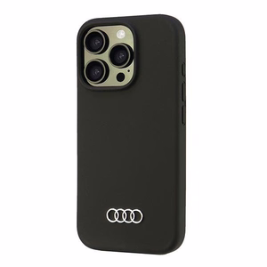 Audi Silikoninis dėklas telefonui iPhone 16 Pro 6.3" juodas/juodas kietas dėklas AU-LSRIP16P-Q3/D1-BK