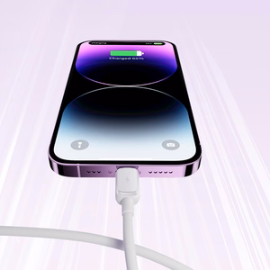 Joyroom Multi-Color Series A14 Lightning / USB-A 2.4A 1.2 m kabelis - baltas