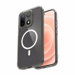 Crong Hybrid Clear Magnetic MagSafe dėklas, skirtas OnePlus 15, skaidrus