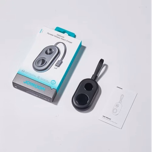 Išorinė baterija Joyroom JR-W09 juoda 2500mAh (belaidis įkrovimas) + integruotas Type-C laidas