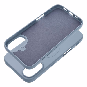 SILICONE MAG DĖKLAS (didelė skylė) suderinamas su MagSafe IPHONE 17 šviesiai mėlyna