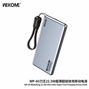 Išorinė baterija WK Design „WP-60“ mėlyna 5000mAh (22.5W)