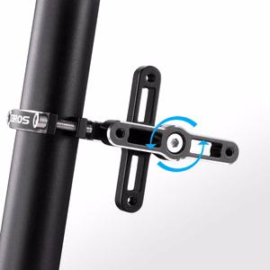 Rockbros KS-415 aliuminio reguliuojamas gertuvės laikiklio adapteris - juodas