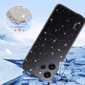 Kristalinis blizgantis dėklas Xiaomi Redmi 12 Sidabrinis
