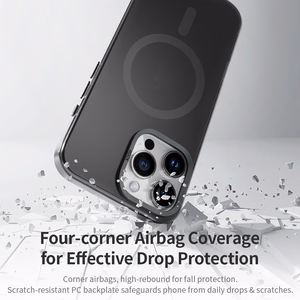 Rock Matte serijos magnetinis dėklas Iphone 16 Pro Max juodas