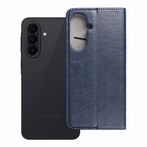 Atverčiamas dėklas Samsung A27 Smart Magneto, tamsiai mėlynas