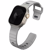 UNIQ dirželis Stride Apple Watch Series 1/2/3/4/5/6/7/8/9/SE/SE2/Ultra/Ultra 2 42/44/45/49mm FKM guminis pilkas