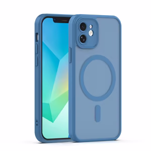 Mag Matt Чехол для iPhone 12 6,1" тёмно-синий защита камеры