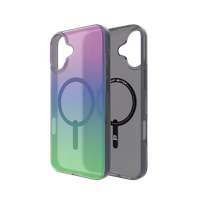 ZAGG Milan Snap dėklas telefonui su Magnetiniu iPhone 16 Plus - žalia/violetinė