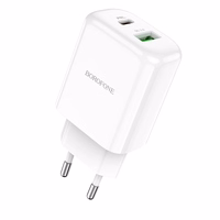Įkroviklis Borofone BN4 20W USB-C/USB-A baltas