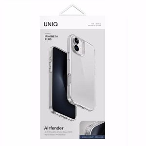 Uniq Air Fender dėklas telefonui iPhone 16 Plus - skaidrus