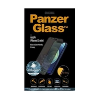 PanzerGlass E2E Super+ Microfracture antibakterinis grūdintas stiklas iPhone 12 mini – su juodu rėmeliu