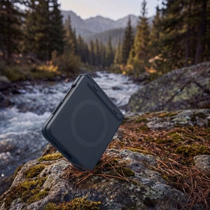 Tech-Protect Kevlar Aura dėklas, skirtas Samsung Galaxy Z Flip 8, suderinamas su MagSafe – tamsiai mėlynas