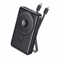 YESIDO POWERBANK YP72 10000MAH 22.5W USB-A+C + LAIDAS USB-C+IP, juodas