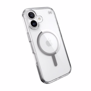 Speck Presidio Perfect Clear MagSafe - iPhone 17 dėklas (Clear / sidabrinis)