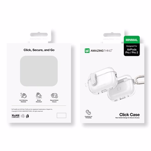 AmazingThing Minimal dėklas AirPods Pro 2 silikoninis dėklas - skaidrus
