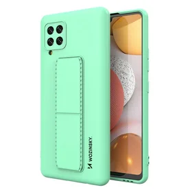 Wozinsky Kickstand Case silikoninis dėklas su stovu Samsung Galaxy A42 5G mėtų