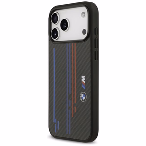 Dėklas telefonui BMW M Kevlar Lines & Logo MagSafe Case for iPhone 17 Pro Max - juodas
