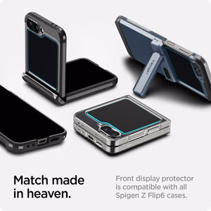 Spigen Glas.tR EZ Fit apsauginis stiklas Samsung Galaxy Z Flip 6 - 2 vnt.