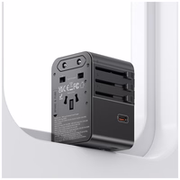 Tinklo įkroviklis USAMS Travel Adapter CC310 3xUSB-C 70W 4in1 US/AU/EU/UK juodas