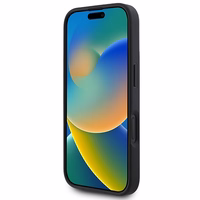 DKNY Languotas raštas magnetinis iPhone 16 Plus dėklas - juodas