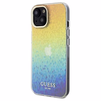 Guess IML Faceted Mirror Disco Iridescent dėklas telefonui iPhone 14 / 15 / 13 - įvairiaspalvis