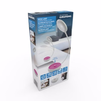 Grundig - Folding LED office lamp 15cm (rožinis)