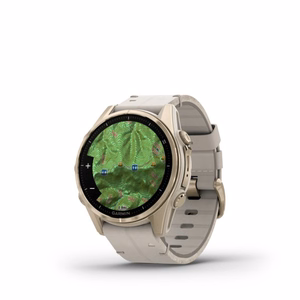Garmin Fenix 8 3,3 cm (1.3") AMOLED 43 mm Skaitmeninis 416 x 416 pikseliai Lietimui jautrus ekranas Auksas „Wi-Fi“ GPS (palydovinis)