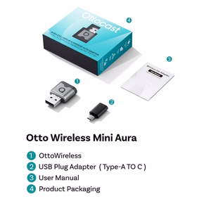 Belaidis automobilinis adapteris OTTOCAST CA530-T Mini Aura 2026