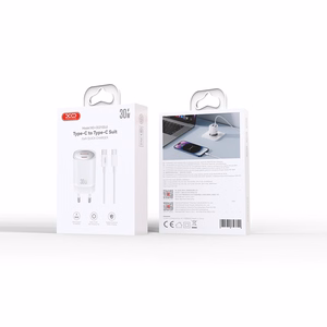 XO sieninis įkroviklis CE21 PD 30W 1x USB-C 1x USB baltas