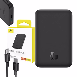 Magnetinis mini maitinimo blokas "Baseus" 5000 mAh, USB-C 20W (juodas)