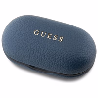 Guess Bluetooth ausinės GUTWSPGTSPSB TWS + įkrovimo stotelė mėlynos/mėlynos grūdėtas klasikinis logotipas