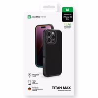AmazingThing Titan Max Dėklas telefonui su 600D aramidinių pluoštų iPhone 16 Pro - juodas