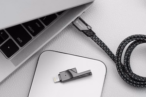 FORCELL F-ENERGY C241 4in1 kabelis Type C į USB A į Type C / Lightning QC PD 3A 60W 1 m chromuotas