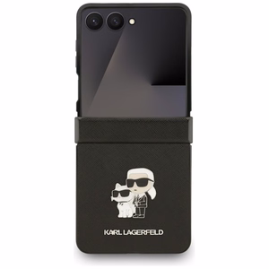 KARL LAGERFELD dėklas telefonui SAMSUNG Z Flip7 KLHCZF7SAPKCNPK (Saffiano KC PIN) juodas
