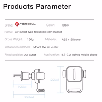 FORCELL F-GRIP GuardianAV automobilio laikiklis oro angai juodas
