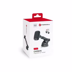 Automobilinis universalus telefono laikiklis Forcell (H-CT327) tvirtinamas ant stiklo, magnetinis juodas