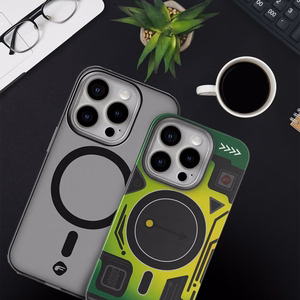 Dėklas telefonui FORCELL F-PROTECT Levels su dviguba 4D technologija, militarinis kritimo testas, suderinamas su MagSafe, SAMSUNG S25 ULTRA, cyber žalias