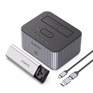 Orico IT28E-C 2 diskų prijungimo stotelė su M.2 NVME 2.5"/3.5 HDD/2.5" SSD klonavimo funkcija - pilka