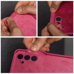 Silikoninis 2mm dėklas telefonui MOTOROLA G56 5G rožinės spalvos