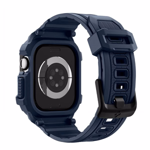 SPIGEN RUGGED ARMOR “PRO” V2 APPLE WATCH 10 / 11 (42 MM) tamsiai mėlynas