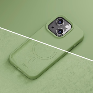 "Etteri" silikoninis "Mag" dėklas iPhone 14 6,1" šviesiai žalias