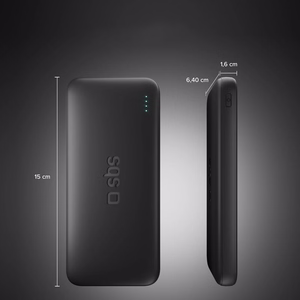 SBS Infinity išorinė baterija 10000mAh 10W LiFePo₄ USB-A USB-C - juoda