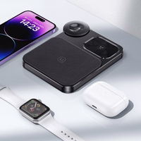 USAMS Indukcinis įkroviklis 3in1 15W juodas CD190WXC01 (US-CD190)