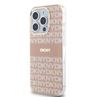 DKNY IML Mono & Stripe MagSafe dėklas telefonui skirtas iPhone 14 Pro - rožinis