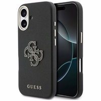 GUESS dėklas IPHONE 17 GUHCP17S5PS4RGGK (PU FW Resin Logo), juodos spalvos