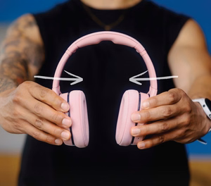 Skullcandy Crusher 540 aktyviosios virš ausų ausinės, rožinės (Soft Pink)