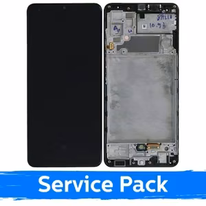 LCD Display Compatible With Samsung A325 A32 4G Black With Frame (Service Pack)