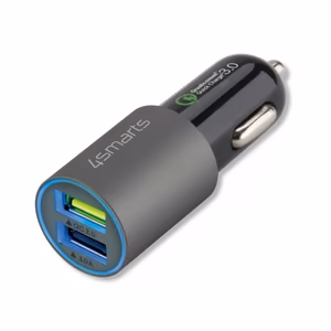 Automobilinis įkroviklis Rapid 30W su Quick Charge, matinis pilkas